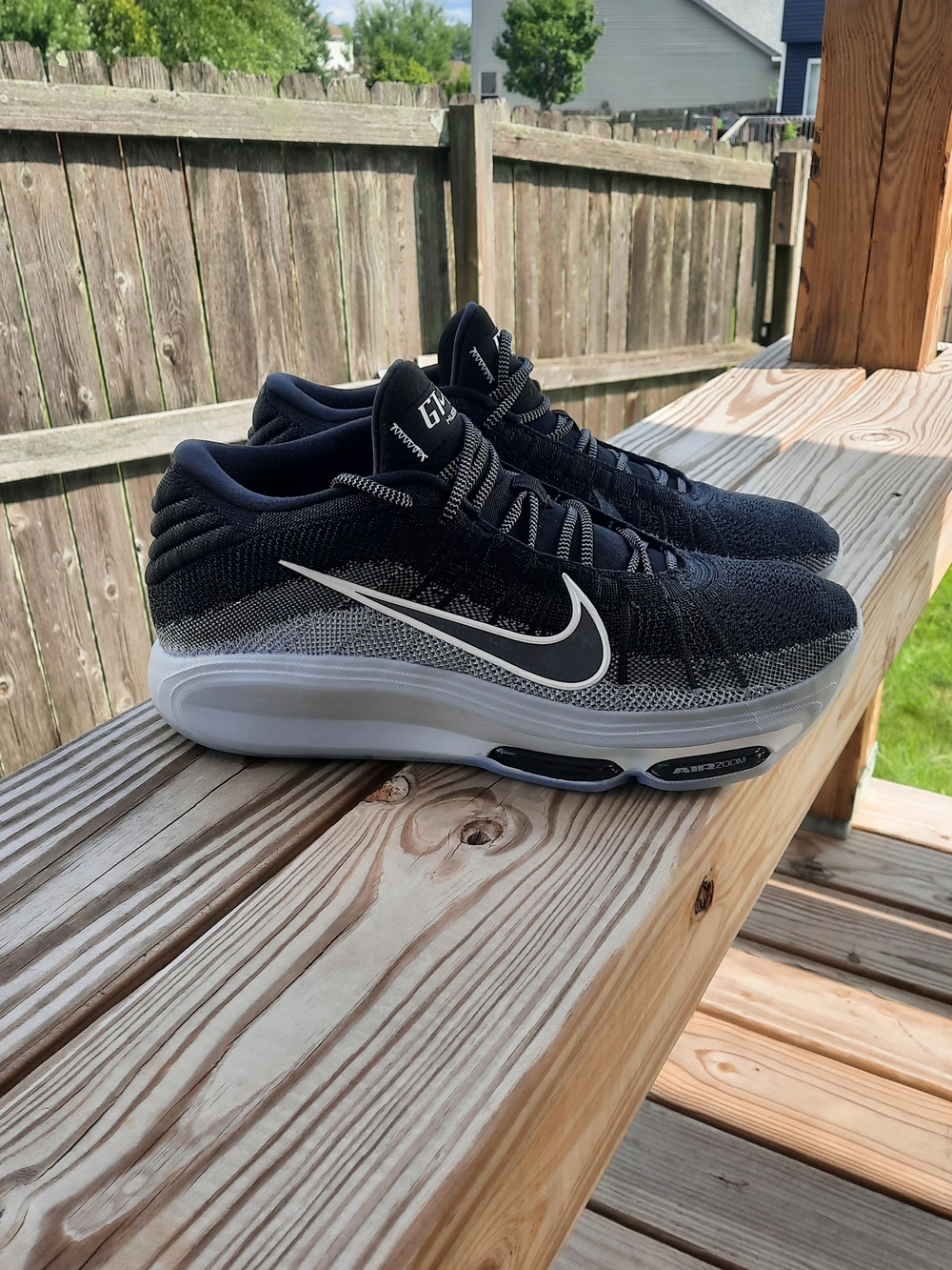 Nike Zoom GT Hustle 3 Mens Black & Gray Basketball Shoes(Inspired By Wemby)Sz 15